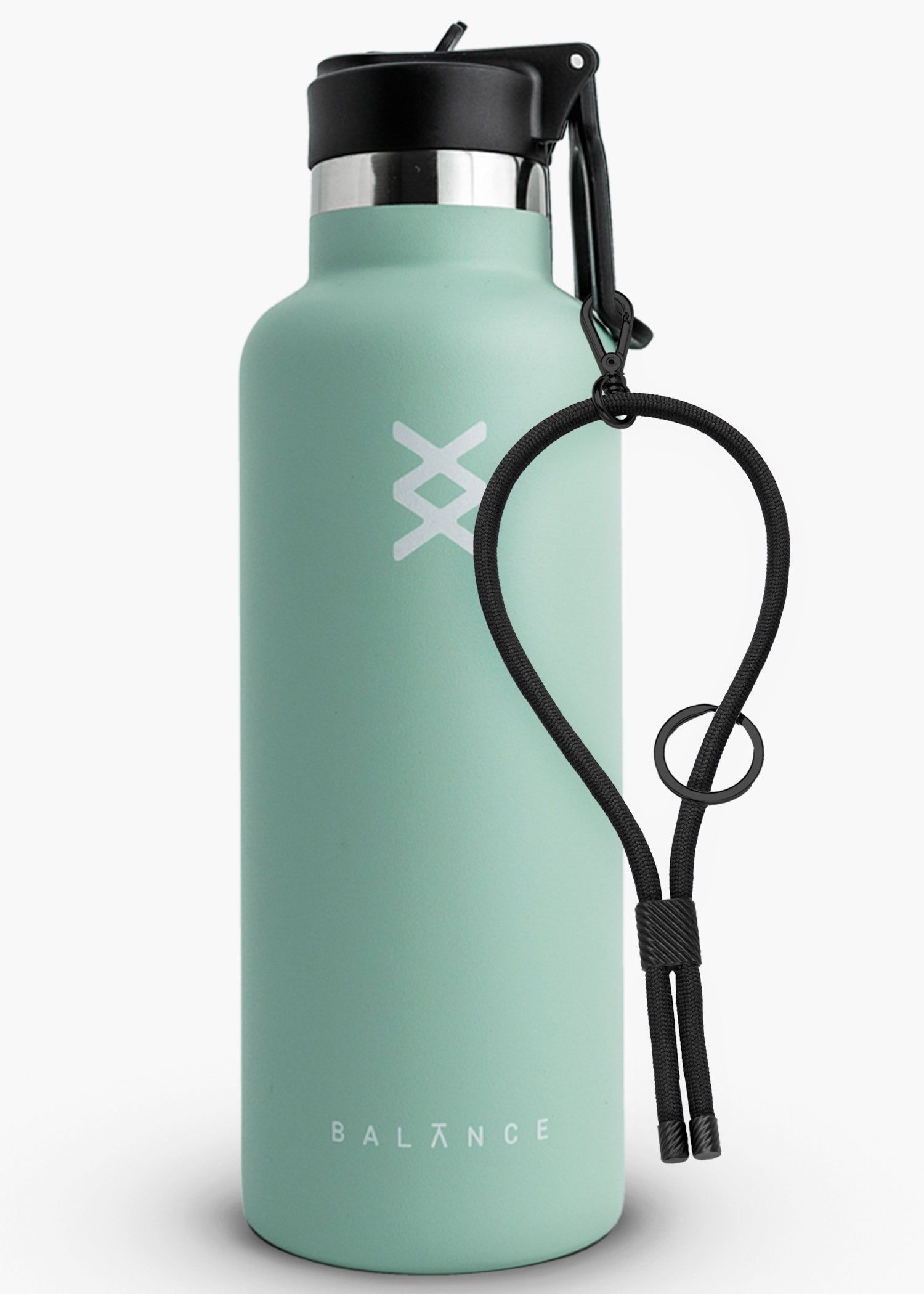 Garrafa Térmica Balance Verde Pastel 620ml + Alça de Mão